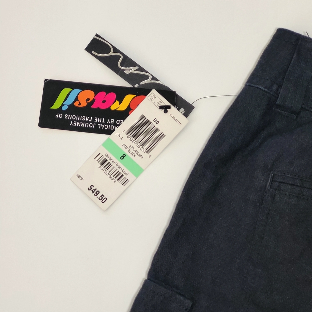INC Linen Black Shorts. Size 8. - Picture 3 of 12